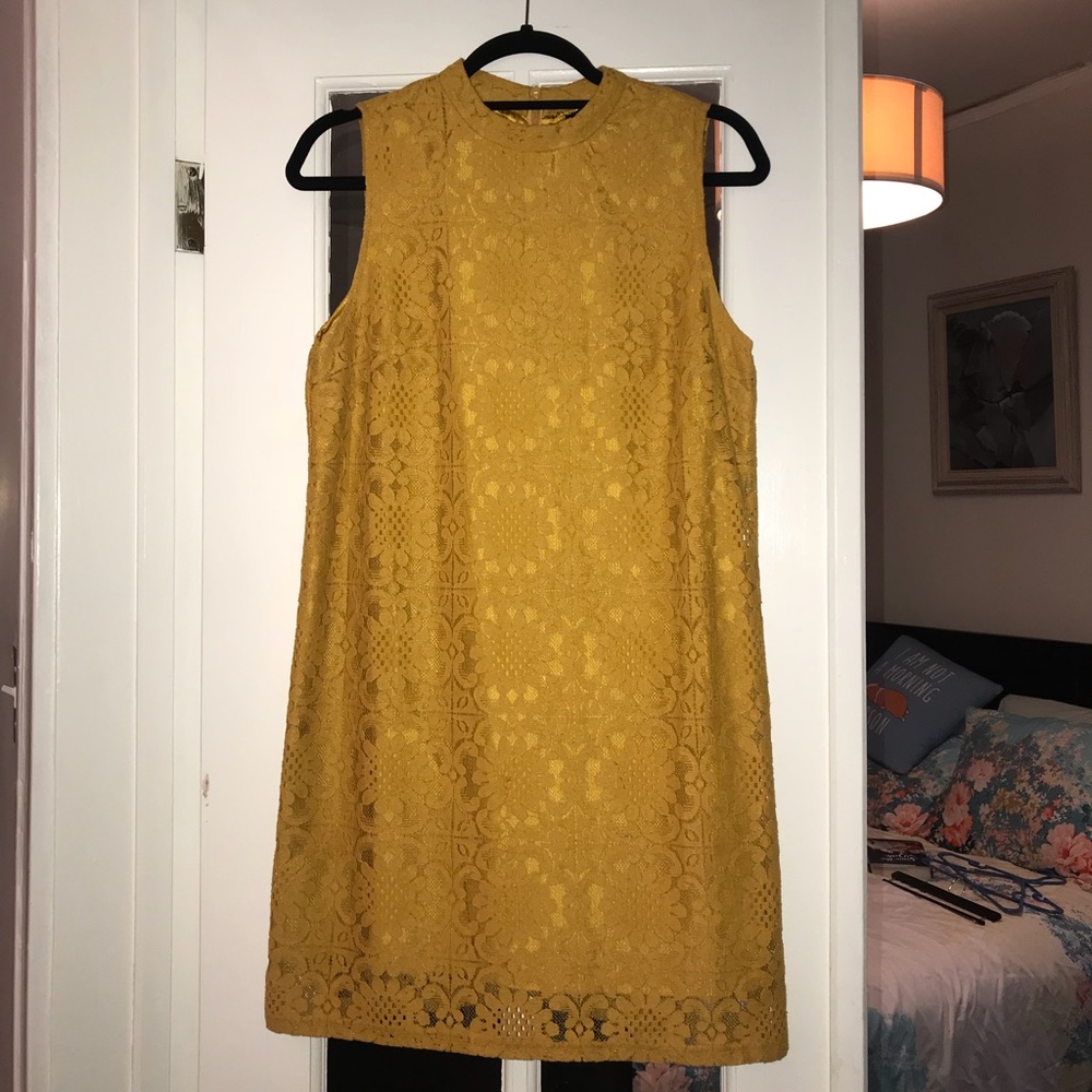 Forever 21 Yellow Sun Dress With Silk Liner